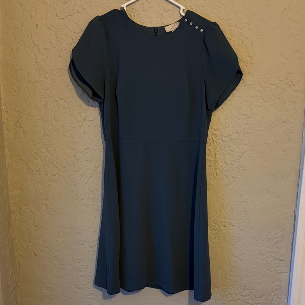 LOFT Classic Short Sleeve A-Line Dress